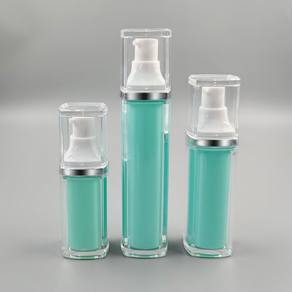 Hot Sale Wholesale Factory High Quality 15ml 30ml 50ml Square Double-layer Vacuum Bottle  for Personal Care