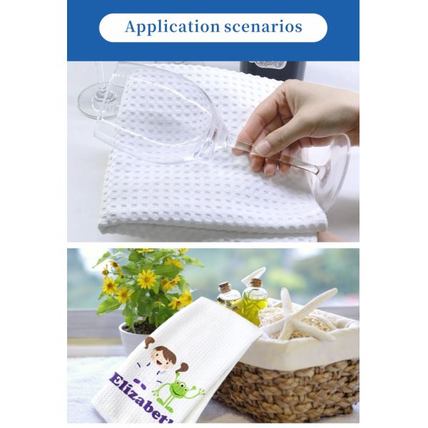 ZELOYAUT USA Warehouse FREE Shipping Sublimation White Towels Cotton/100% Polyester Towels with Printed Logo Blank Custom Logo