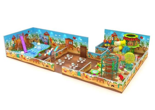 PVC Foamed Indoor Preschool Playground Equipment Kids Play Toys With Rope Climbing