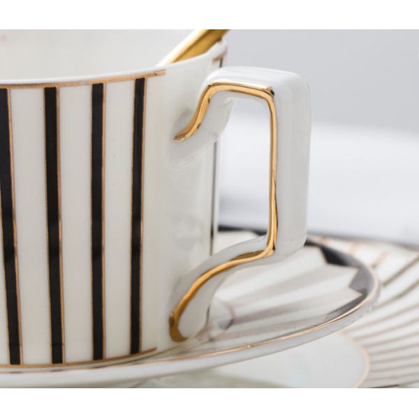 Round Solid Sublimation Bohemian Porcelain Cups And Saucers