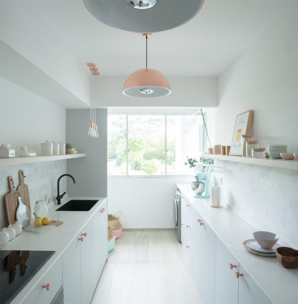 Customized Small Spaces Lacquer Kitchen Cabinet White And Gray
