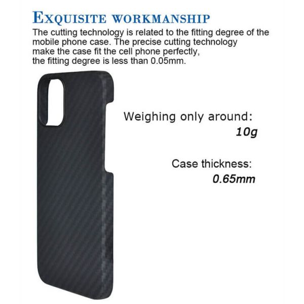 случай волокна Aramid случая iPhone в случай телефона волокна углерода iPhone 12