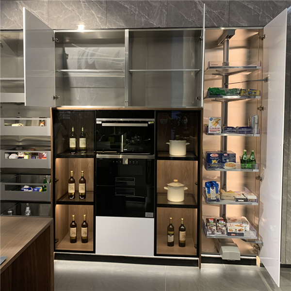 Simple White Modern Kitchen Cabinets SS 304 Modular Powder Coating