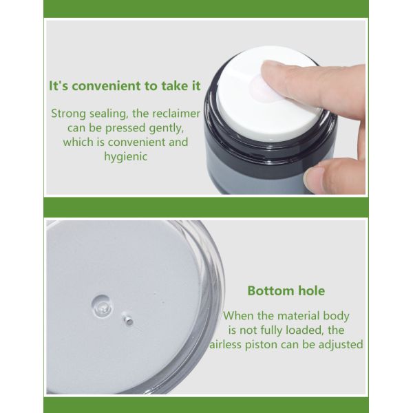 Frasco mal ventilado acrílico de creme do centímetro cúbico com empacotamento cosmético da bomba do espelho