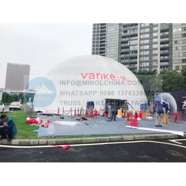 20m Heat Proof Aluminium Geodesic Dome Tent UV Resistant