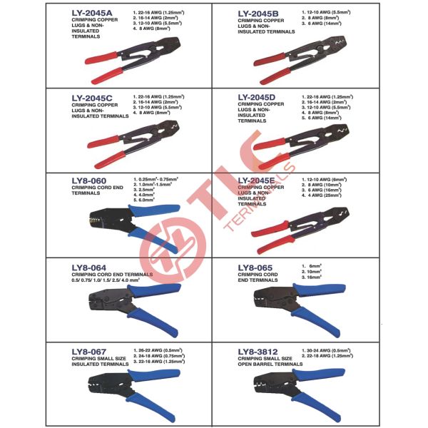 Crimping Tool Jaw Type 0.2-50mm2 Terminal Lug Crimping Tools