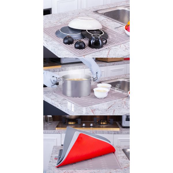 OEM Multifunctional Silicone Kitchenware Silicone Drying Mat