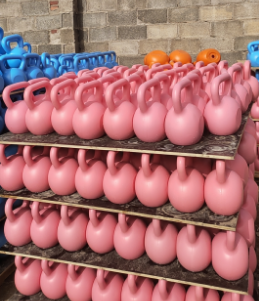 Hot Selling Cheap Sand Filled Plastic Custom Logo Colorful Cement Kettlebell