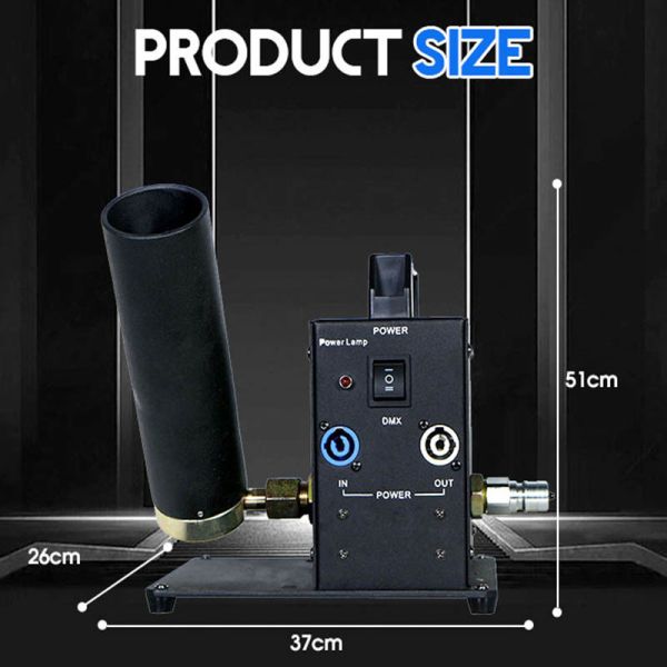 Programmable Co2 Jet LED Air Column with DMX512 Control and Compact Design for 6-8M Gas Weight