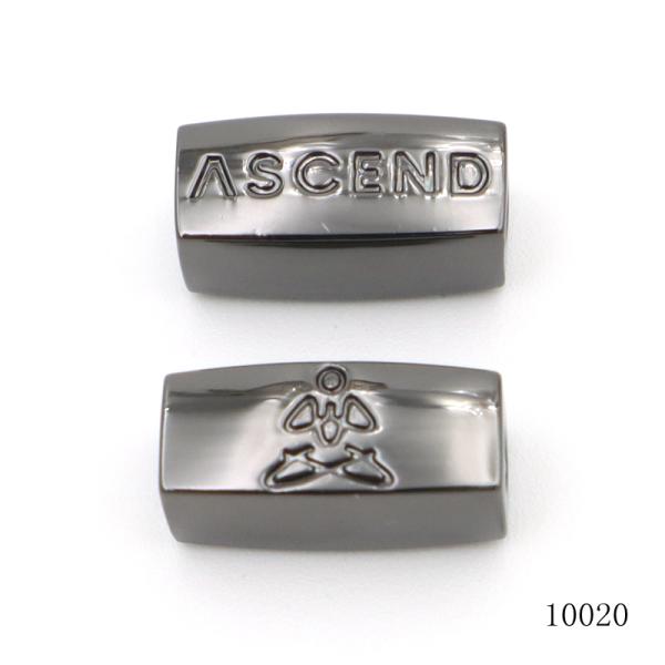 15mm Height 3mm Hole Metal Alloy Beads Gunmetal Square Metal Beads