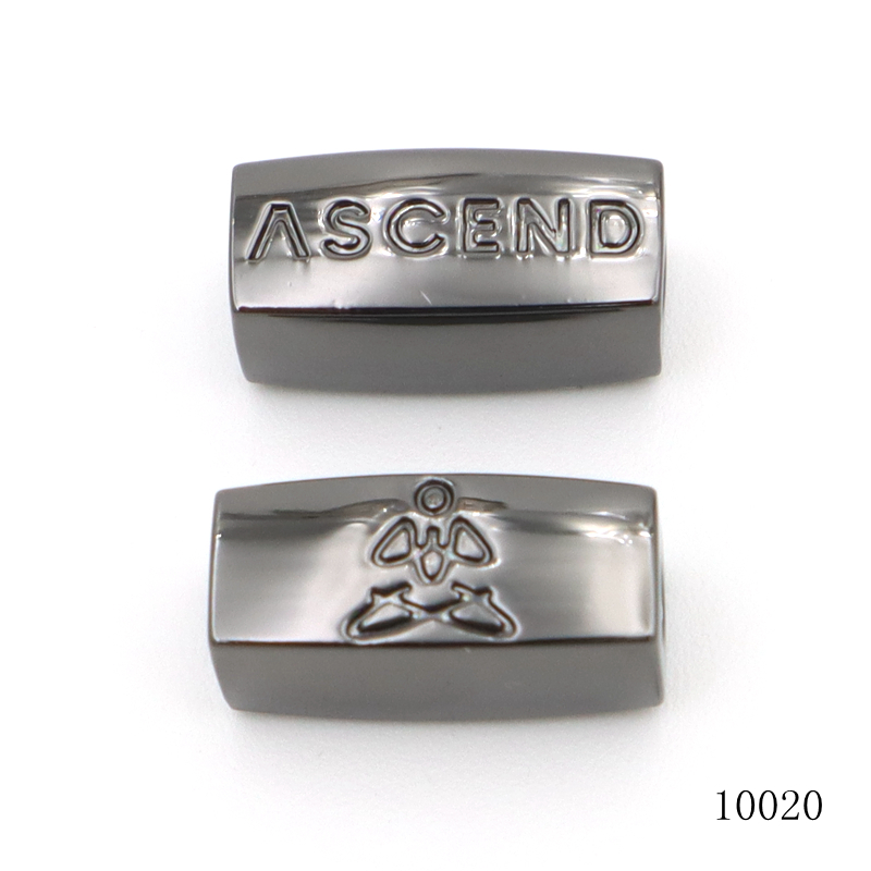 15mm Height 3mm Hole Metal Alloy Beads Gunmetal Square Metal Beads
