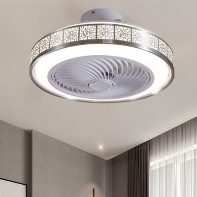 Lampe ventilateur de plafond LED de style chinois moderne - Exclusivité transfrontalière pour salon et salle à manger - Ventilateur de plafond LED intégré