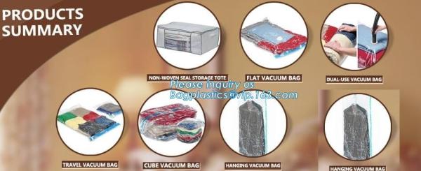 garment canvas tote with vacuum bag, Vacuum hang compressed bags for Down jacket, Compressed Saving Suitcase Space bags