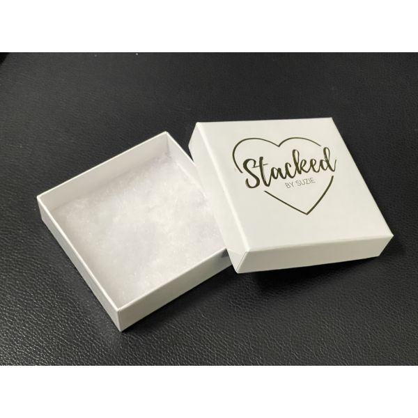 Customized Paper Jewelry Box 9x9x2.5cm (3.5*3.5*1 inches)
