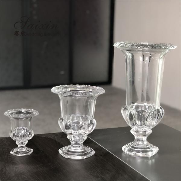 20 polegadas 24 polegadas de altura Vaso de vidro transparente Decoração Casamento Casa para mesa de jantar