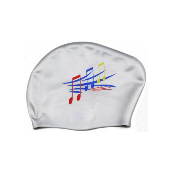 Watertight Silicone Swim Caps Cute Cartoon Pattern For Unisex Children