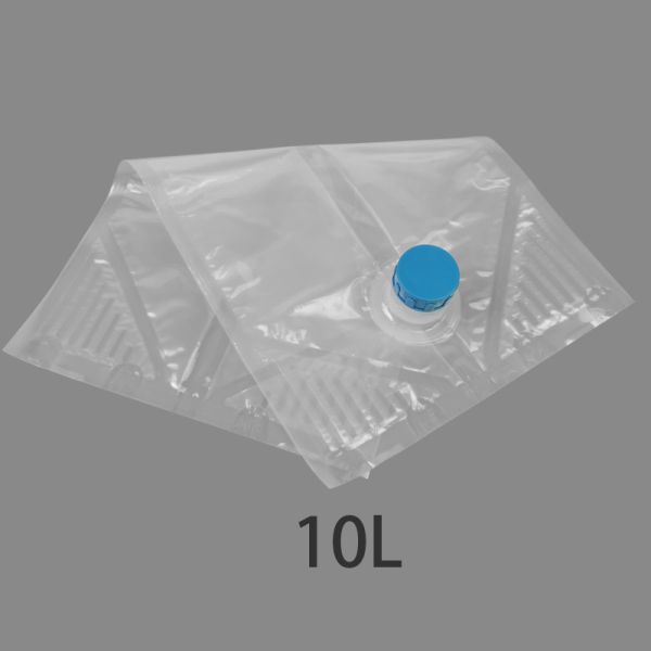 Beverage 10L BIB Bag in Box Nylon Liquid Bag Juice Dispenser With Tall Screw Ring Valve Aseptic Bag For Packaging