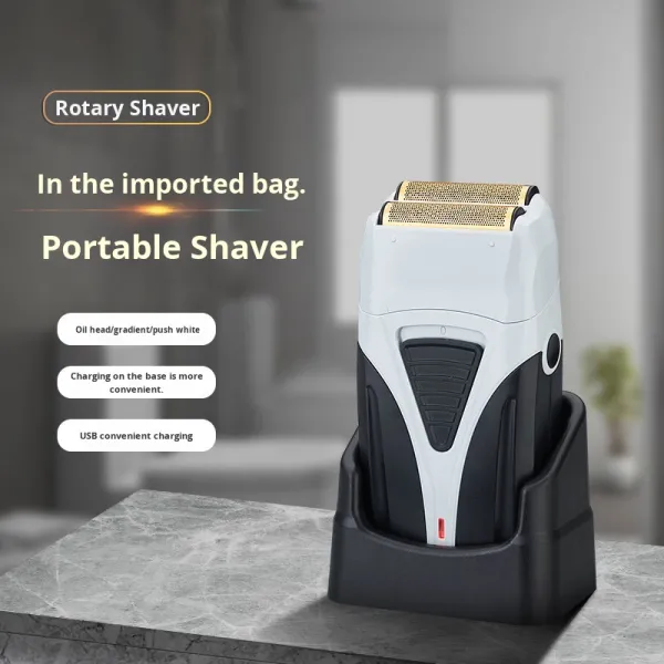 Rechargeable Electric Shaver with 1200mAh Battery and Digital Display for Men's Grooming