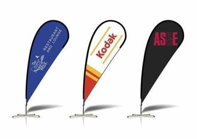 Popular Business Beach Flag Custom Flags Easy Install Exhibition For Advertising