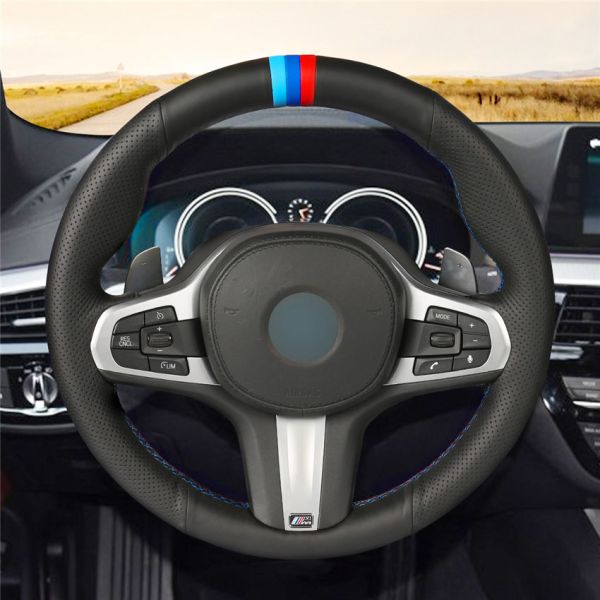 Custom Steering Wheel Cover for 2018 2019 BMW 5 Series G30 G31 M5 F90 X3 G01 X5 G05