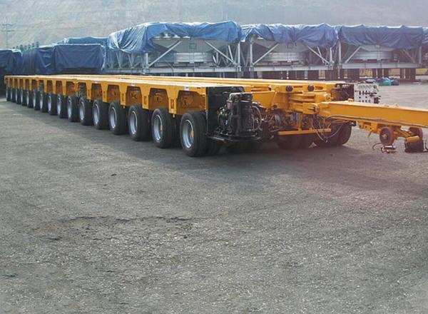 Heavy Duty Axles 180-400 Tons Self Propelled Modular Trailer With 160kN Tractive Force