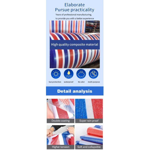 PE de peso médio, cobertura à prova d'água de lonas sólidas para acampamento em solo