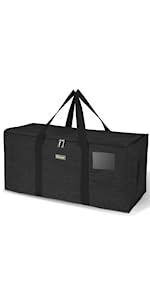 Oversized Moving Bags With Reinforced Handles, Heavy-Duty Storage Tote For Clothes, Moving Supplies (Clear, 2-Pack)