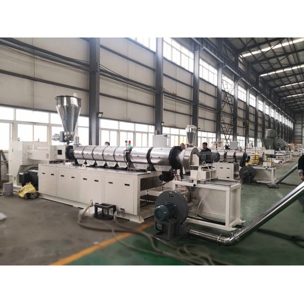 Shenzhen HYPET PVC Pelletizing Line With Twin Conic Extruder / PVC Granules Making With Conic Twin Screw Extruder Machine