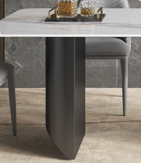 Стуль итальянского яркого обеденного стола шифера верхнего прямоугольные 4/6 стульев