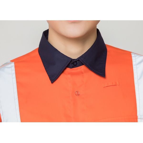 Double Stitching Safety Work Clothes High Visable Orange Jacket Bib Pants Suit