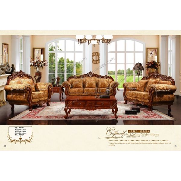 Luxury french style sofa set furniture / rococo sofa