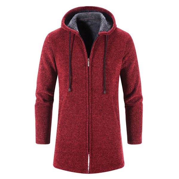 Upgrade Your Wardrobe Men's Chenille Print Cardigan Sweater Coat for Autumn and Winter