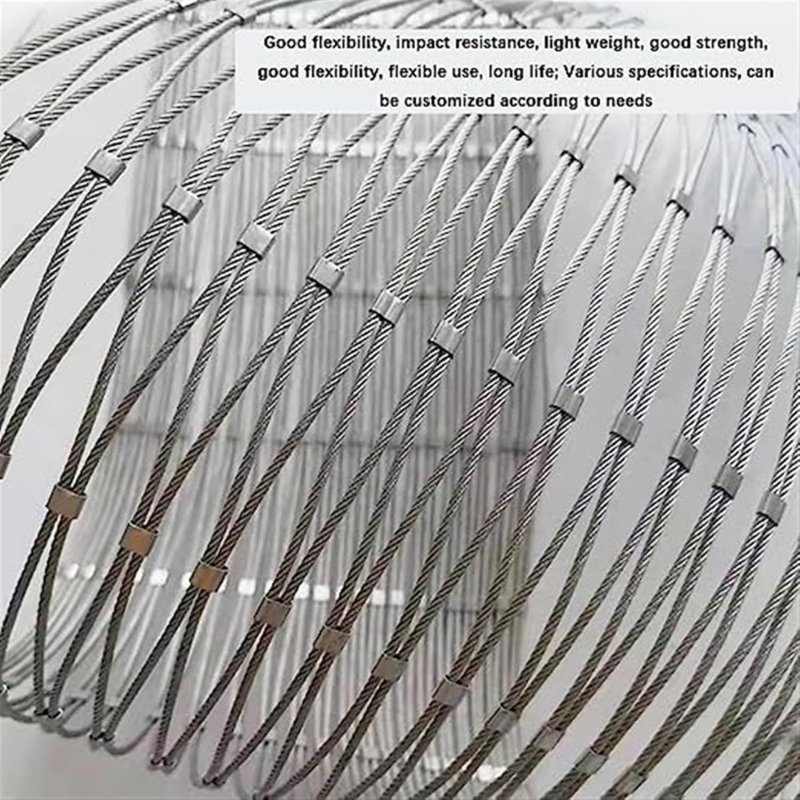 7*7 Wire Rope Stainless Steel Anti Corrosion Cable Rope Mesh For Bridge Safety Net