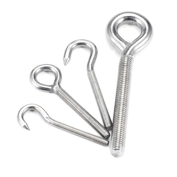 Closed Eye Bolt M4-M10 Extended Hook Bolt Carbon Steel Lifting Ring Screw