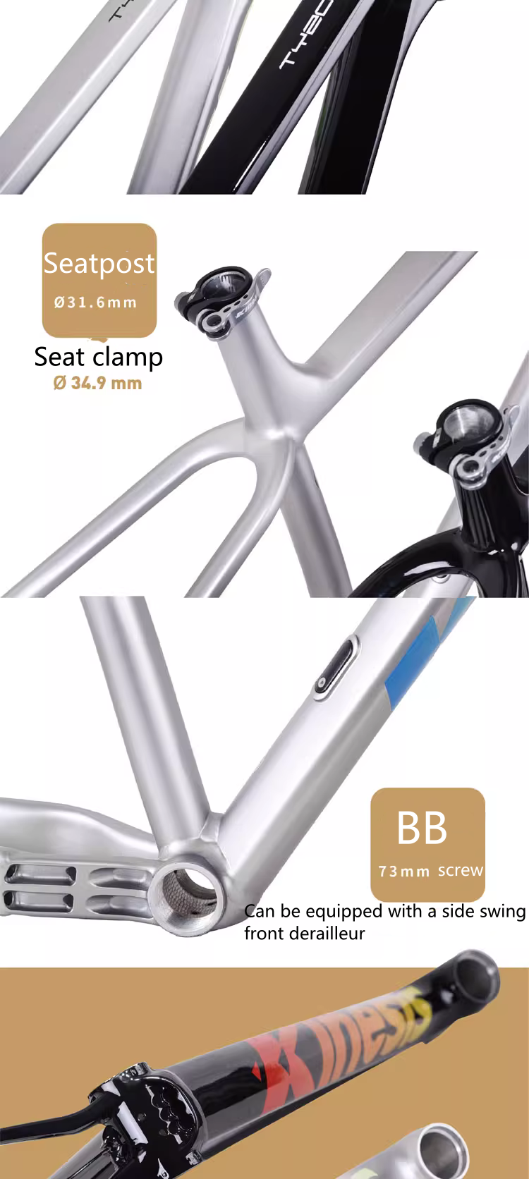 29er Boost Алюминиевый XC Горный велосипед Рамка Hardtail Mtb Велосипед 148x12 Выход