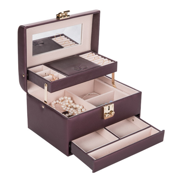 Modern Luxury Jewelry Box , Standing Mirror Personalized Jewelry Box For Girl