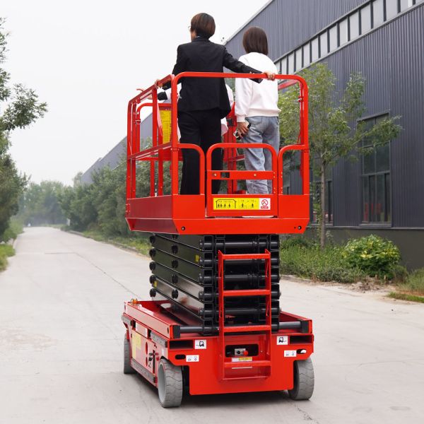 Plataforma de trabajo elevadora aérea eléctrica de 4 a 16 m, elevador de tijera móvil