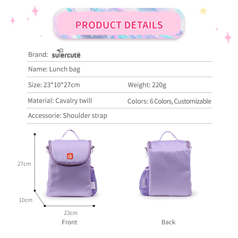 Supercute OEM Manufacturer Kids Children Lunch Bag Astronaut Insulated Lunch Bag