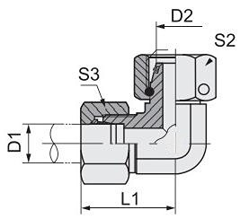 Средний углеродистый сталь 90 градусов локтевой трубки адаптер выгодно для гидравлических фитингов