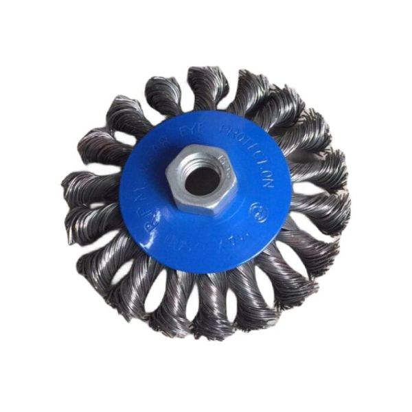 115mm M14 Bevel Brush Knot Wire Steel Wire Brush for Weld Cleaning Rough Surface