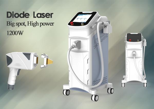 Full Body Diode Laser Hair Removal Machine 1200W High Power 10 * 15mm 15 * 30mm Spot Size