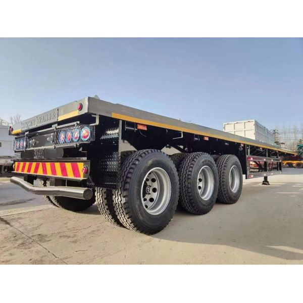 3 Axle Aluminum Flatbed Semi Truck Trailer 40ft
