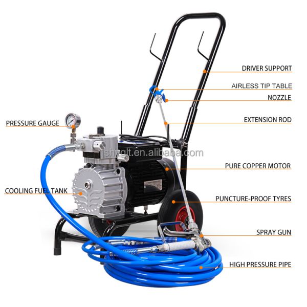 OEM 220vac Roof Spray Painting Equipment Latex Waterborne Color Paint Sprayer Device