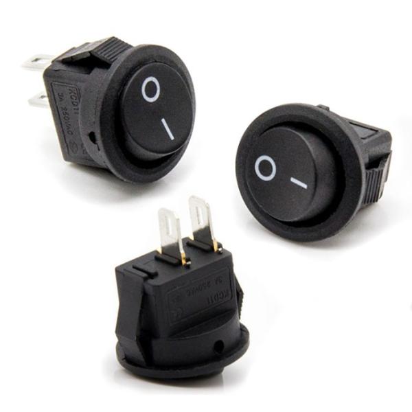 20mm 2 Pin Round On Off On Rocker Switch 6a / 250v 10a / 125v