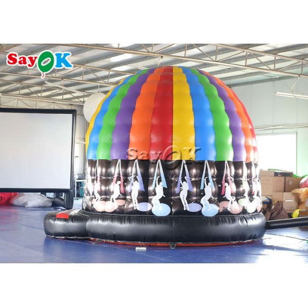 Шатер 5x4x3.5mH прыжка голоса раздувной привел раздувной шатер купола диско для события танцев музыки