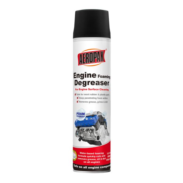 Aeropak 650ml Aerosol Foaming Engine Cleaner Spray Quick Removal Heavy Oil Stains Old Engine Unscented 3-Year Expiration