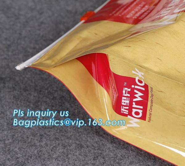 Slider Zipper Pocket Chinese Product Disposable Printed Pet Pouch Craft Plastic Soft Zip Lock Stand Up Dog Food Bag