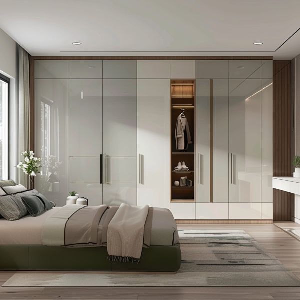 Customized Color Modern Clothes Wardrobe Solid Wood Build Incloset for Home Economical Furniture