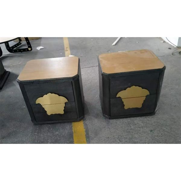 нержавеющей стали прикроватных столиков 0.45x0.55m ящик 2 современной современный