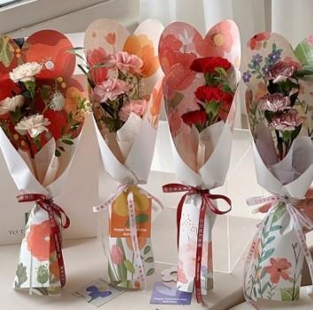 Flower wrapping paper, summer flower language kraft paper